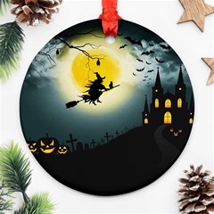 Halloween Landscape Ornament (round) by ValentinaDesign