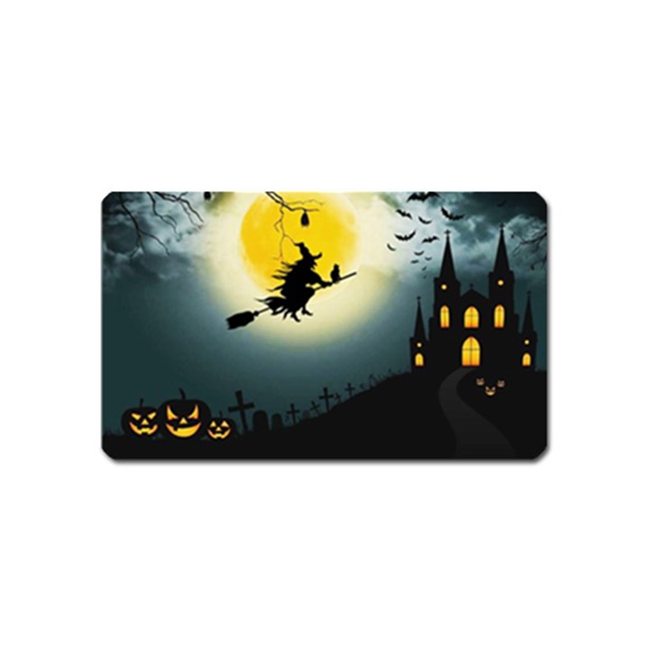 Halloween landscape Magnet (Name Card)