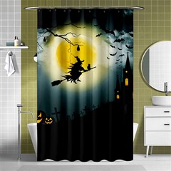 Halloween Landscape Shower Curtain 48  X 72  (small)  by ValentinaDesign