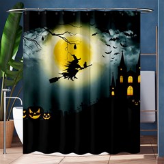 Halloween Landscape Shower Curtain 60  X 72  (medium)  by ValentinaDesign