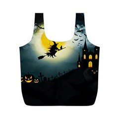 Halloween Landscape Full Print Recycle Bags (m)  by ValentinaDesign