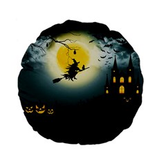 Halloween landscape Standard 15  Premium Flano Round Cushions