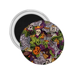 Halloween Pattern 2 25  Magnets by ValentinaDesign