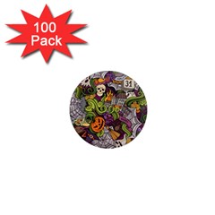 Halloween Pattern 1  Mini Magnets (100 Pack)  by ValentinaDesign