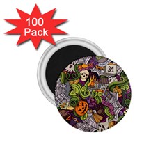 Halloween Pattern 1 75  Magnets (100 Pack)  by ValentinaDesign