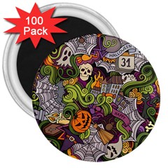 Halloween Pattern 3  Magnets (100 Pack) by ValentinaDesign