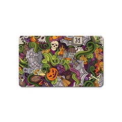 Halloween Pattern Magnet (name Card)