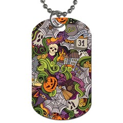 Halloween Pattern Dog Tag (one Side) by ValentinaDesign