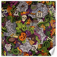 Halloween Pattern Canvas 12  X 12   by ValentinaDesign