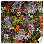 Halloween pattern Canvas 12  x 12   11.4 x11.56  Canvas - 1