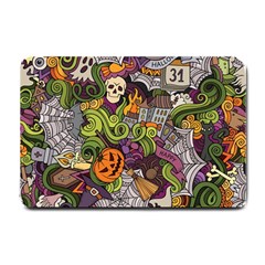 Halloween Pattern Small Doormat  by ValentinaDesign