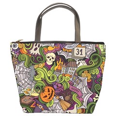 Halloween Pattern Bucket Bags by ValentinaDesign