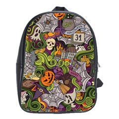 Halloween Pattern School Bag (large) by ValentinaDesign