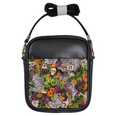 Halloween Pattern Girls Sling Bags by ValentinaDesign