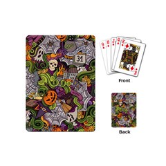 Halloween Pattern Playing Cards (mini)  by ValentinaDesign