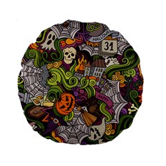 Halloween Pattern Standard 15  Premium Round Cushions by ValentinaDesign