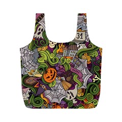 Halloween Pattern Full Print Recycle Bags (m)  by ValentinaDesign