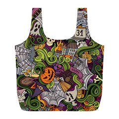 Halloween Pattern Full Print Recycle Bags (l)  by ValentinaDesign