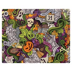 Halloween Pattern Double Sided Flano Blanket (medium) 