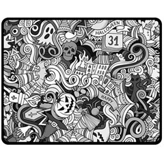 Halloween Pattern Double Sided Fleece Blanket (medium) 