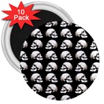 Halloween skull pattern 3  Magnets (10 pack)  Front