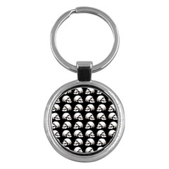 Halloween Skull Pattern Key Chains (round)  by ValentinaDesign