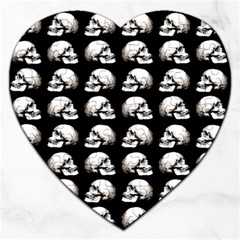 Halloween Skull Pattern Jigsaw Puzzle (heart) by ValentinaDesign