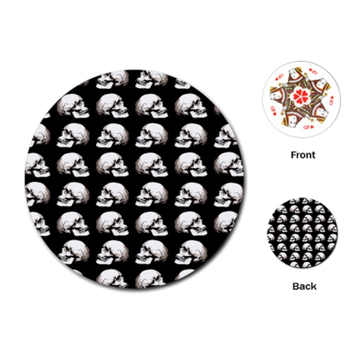 Halloween skull pattern Playing Cards (Round) 