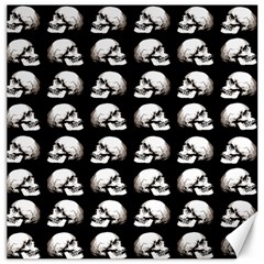 Halloween Skull Pattern Canvas 16  X 16   by ValentinaDesign