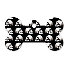 Halloween Skull Pattern Dog Tag Bone (one Side) by ValentinaDesign