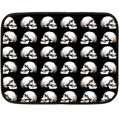 Halloween Skull Pattern Fleece Blanket (mini) by ValentinaDesign