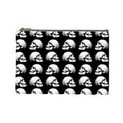 Halloween Skull Pattern Cosmetic Bag (large)  by ValentinaDesign