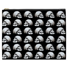 Halloween Skull Pattern Cosmetic Bag (xxxl)  by ValentinaDesign