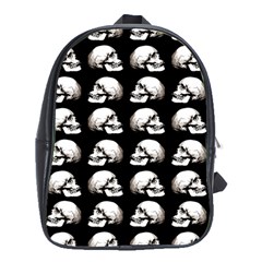 Halloween Skull Pattern School Bag (xl) by ValentinaDesign