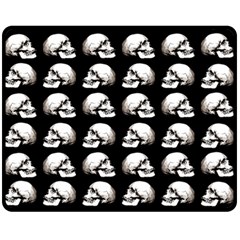 Halloween Skull Pattern Double Sided Fleece Blanket (medium)  by ValentinaDesign