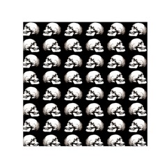 Halloween Skull Pattern Small Satin Scarf (square) by ValentinaDesign