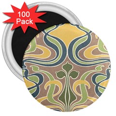 Art Nouveau 3  Magnets (100 Pack) by NouveauDesign