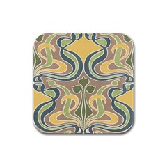 Art Nouveau Rubber Square Coaster (4 Pack)  by NouveauDesign