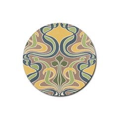 Art Nouveau Rubber Round Coaster (4 Pack)  by NouveauDesign