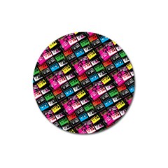 Pattern Colorfulcassettes Icreate Magnet 3  (round) by iCreate