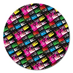 Pattern Colorfulcassettes Icreate Magnet 5  (round) by iCreate