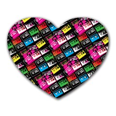 Pattern Colorfulcassettes Icreate Heart Mousepads by iCreate