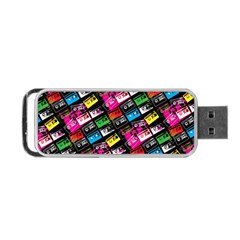 Pattern Colorfulcassettes Icreate Portable Usb Flash (two Sides) by iCreate