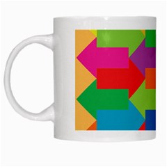 Arrow Rainbow Orange Blue Yellow Red Purple Green White Mugs by Mariart