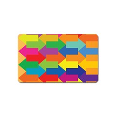 Arrow Rainbow Orange Blue Yellow Red Purple Green Magnet (name Card) by Mariart