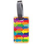 Arrow Rainbow Orange Blue Yellow Red Purple Green Luggage Tags (One Side)  Front