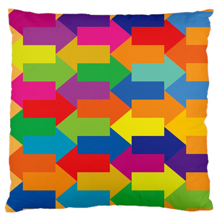 Arrow Rainbow Orange Blue Yellow Red Purple Green Large Cushion Case (Two Sides)