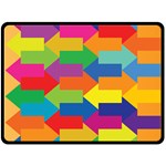 Arrow Rainbow Orange Blue Yellow Red Purple Green Double Sided Fleece Blanket (Large)  80 x60  Blanket Front