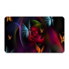 Beautiful Butterflies Rainbow Space Magnet (rectangular) by Mariart