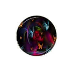 Beautiful Butterflies Rainbow Space Hat Clip Ball Marker by Mariart